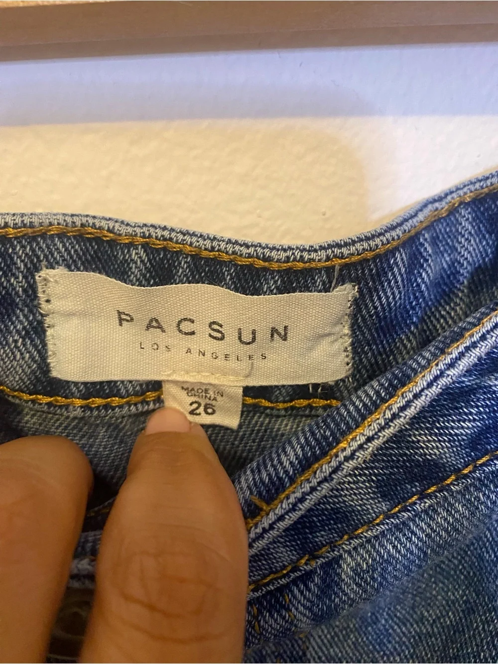 PacSun Blue Button-Front Denim Mini Skirt